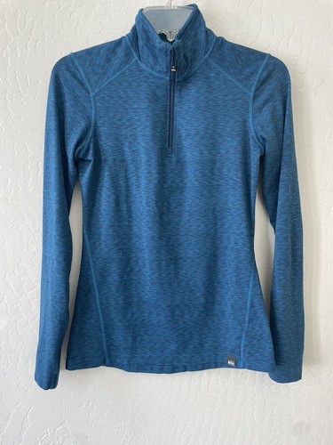 トップス rei REI Co-op Quarter-Zip Tech Shirt Womens Sz XS Blue 1/4 Zip
