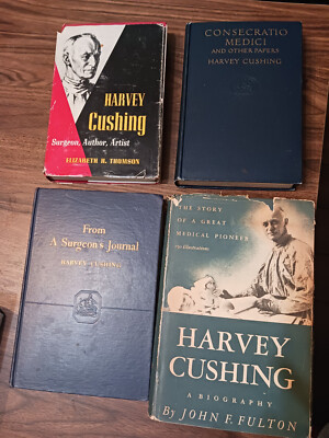 RARE ANTIQUE MEDICAL ILLUSTRATION HARVEY CUSHING LOT FROM A SURGEONS JOURNAL BIO