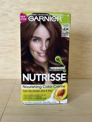 Garnier Nutrisse Permanent Nourishing Color, Deep Chestnut Brown [434] 
