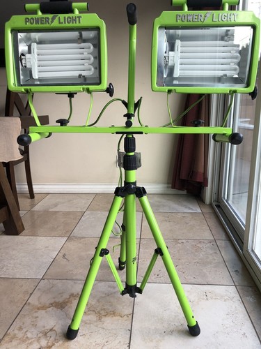 USED 130 WATT Heavy Duty Dual Fluorescent Work Lights from