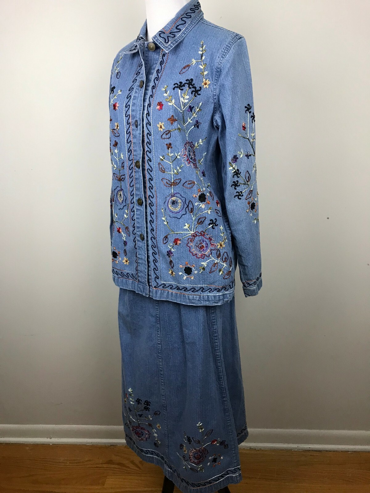 Юбка Denim \u0026 Co Denim Skirt Jacket Sz 