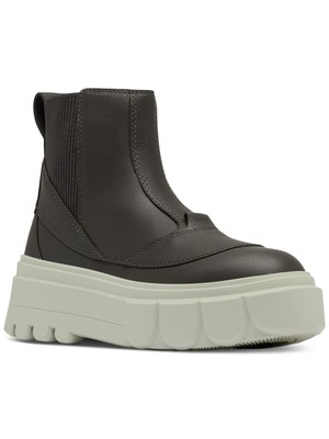 Женские серые туфли SOREL на высоком каблуке Goring Caribou X с круглым носком на платформе Chelsea 10
