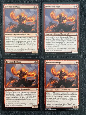 Firemantle Mage 2x FOIL BFZ MTG Battle for Zendikar Uncommon MINT red Firemantle Mage 2x FOIL BFZ MTG Battle for Zendikar Uncommon MINT red