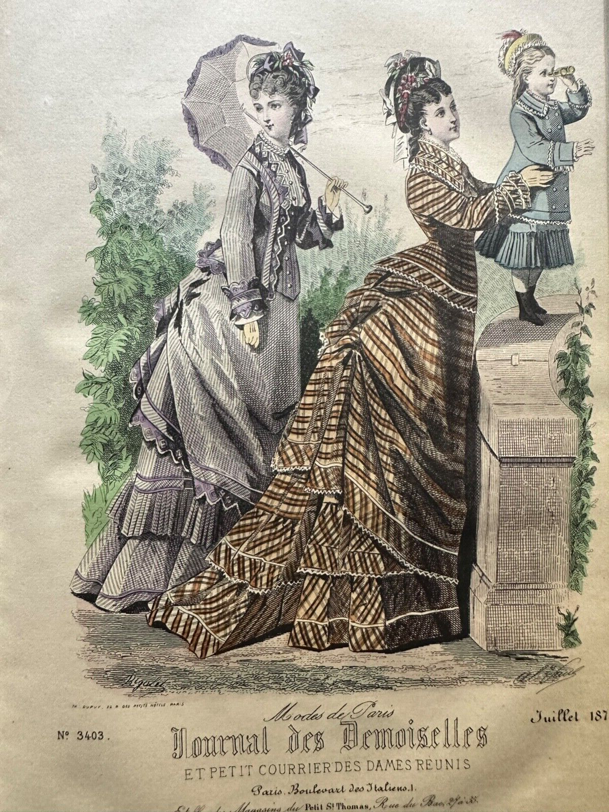 絵画 Le Journal des Dames et des Demoiselles Fashion Prints from Journal Des Dames et Des Demoiselles