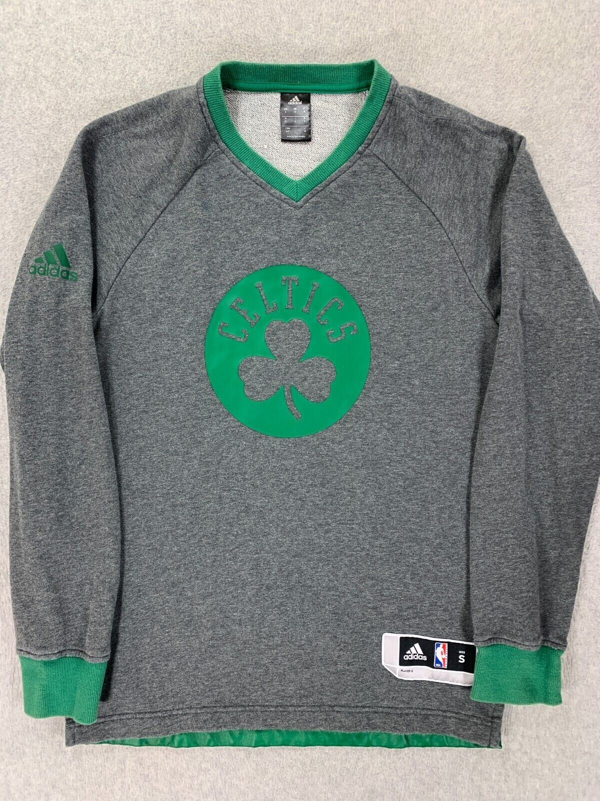 Boston Celtics Adidas Basketball V-Neck Sweatshirt (Men's