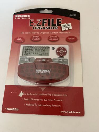 Franklin Rolodex Electronics E-Z File Organizer RK-8201 Easy F...