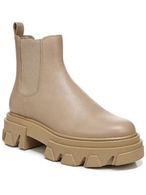 

SAM EDELMAN Женские бежевые кожаные ботильоны Daelyn на платформе 1-1/2 дюйма на блочном каблуке, Бежевый, H4501L2