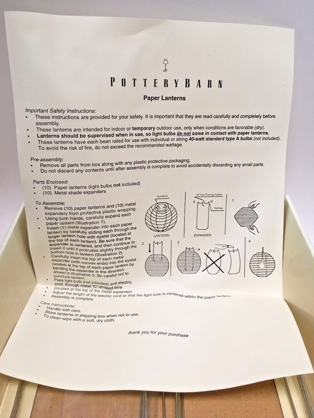 Pottery Barn Paper Lanterns White Round Set of 9 Outdoor Lighting