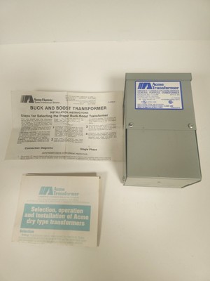 Acme T181047 Buck-Boost Transformer PRI 12/24V, SEC 120/240V, .15kVA- Gray - NEW