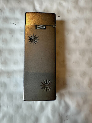 Vintage Scripto Butane Silver Tone Cigarette Lighter  