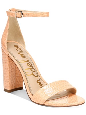 

SAM EDELMAN Женские розовые классические сандалии под крокодила Yaro с пряжкой и круглым носком, размер 9 м, Розовый, E8511SK