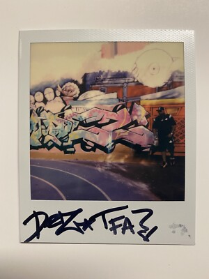 DEZ TFA Dj Kay Slay Signed Polaroid Graffiti Style Wars SEEN Subway Nyc Rare