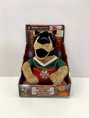 Holiday Hip Hop Doberman Christmas Dog Dancing Raps - Gemmy Industries - NEW!