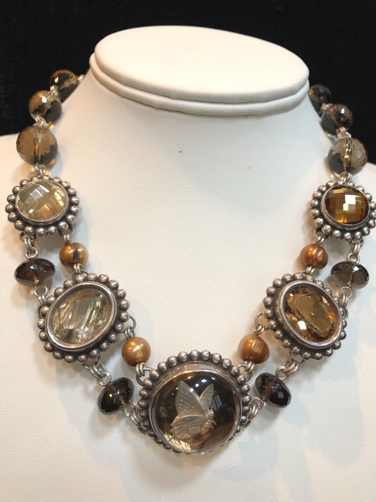 Stunning STEPHEN DWECK Sterling Silver & Quartz Necklace, Bracelet & Earring Set