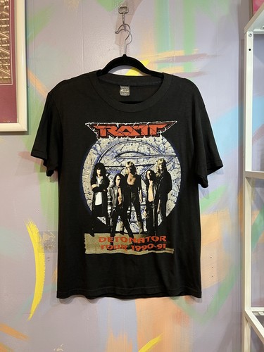 True Vtg RATT Band Tee Large Glam Metal Tour Graphic T Shirt