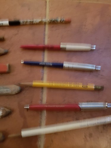 LOT OF 12 VINTAGE ADVERTISING NOVELTY  PENCIL CARPENTER IOWA GULF LUMBER IRON