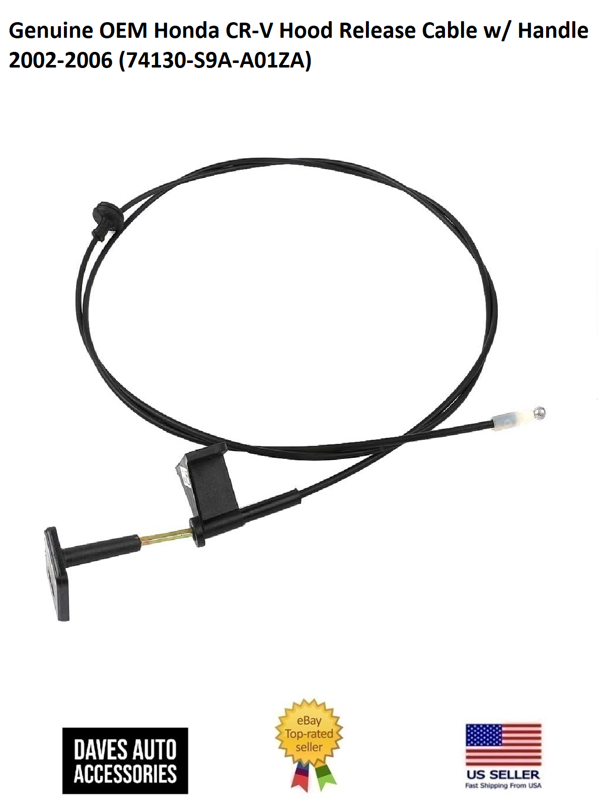 Genuine OEM Honda CR-V Hood Release Cable w/ Handle 2002-2006