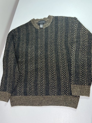 Vtg 90s Croft & Barrow Sweater Men Size Small 3D Knit Coogi