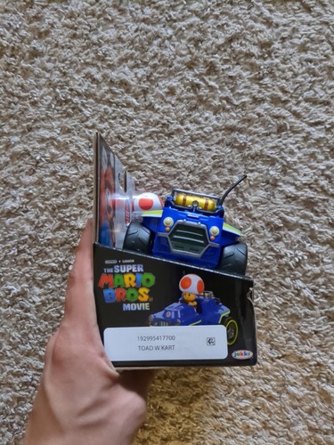 NIB Nintendo Jakks The Super Mario Bros Movie Pull Back Racer Car TOAD