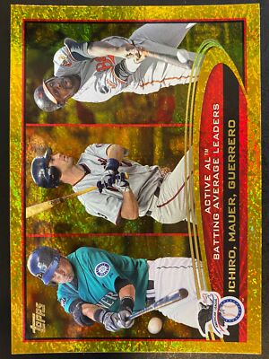 Ichiro Suzuki Joe Mauer Vladimir Guerrero 2012 Topps Gold Sparkle #119