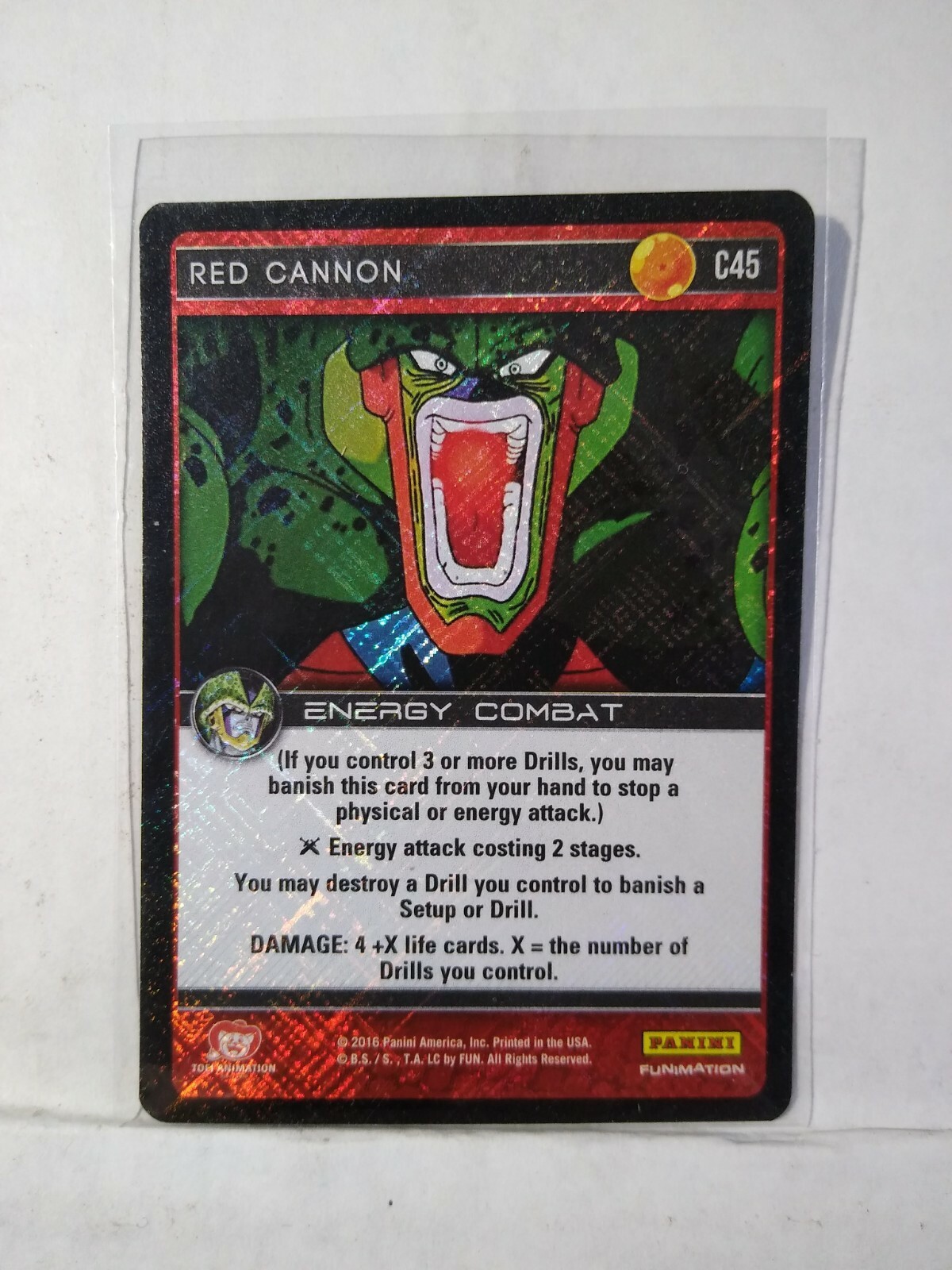 DBZ Dragon Ball Z TCG Panini Perfection #C45 Red Cannon MINT