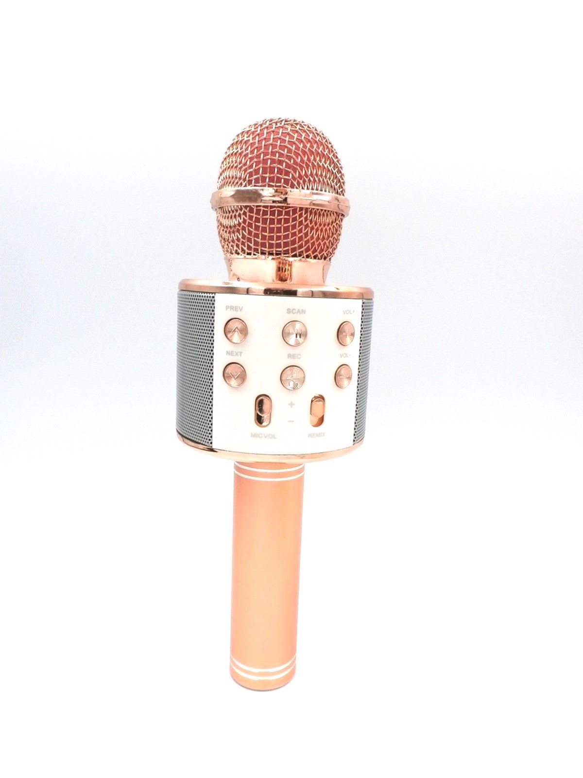 WSTER WS-858 Wireless Bluetooth Karaoke Microphone Speaker Handheld - Rose Gold