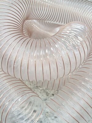PU Clear Flexible Ducting Hose - Saw Dust, Wood Shaving Extraction, Woodworking