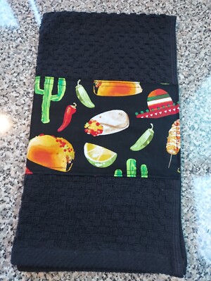 Dish Towel Set Of 2 Doby Cotton Modified Handmade Southwest Tacos Absorbent 