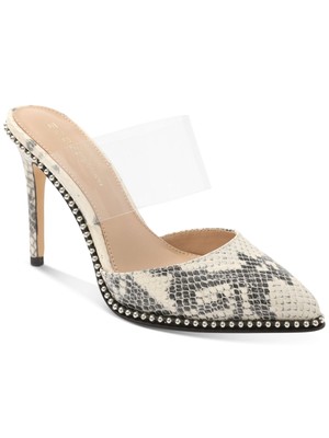 

Женские кожаные туфли-лодочки BCBGENERATION White Snake Harlina Stiletto без шнуровки 8,5 м, Белый, GN203007