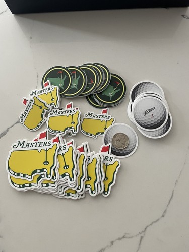 2 Titleist Ball/2 Masters Logo/1 Masters Patch/1 Pebble 🏖️/1 Gnome-7 Stickers