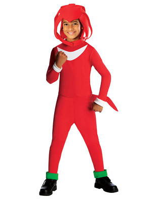 Kids Knuckles Costume Sonic The Hedgehog Boys Fancy Dress Outfit