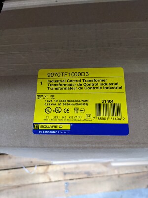 Square D Transformer 208V 120V 9070TF1000D3