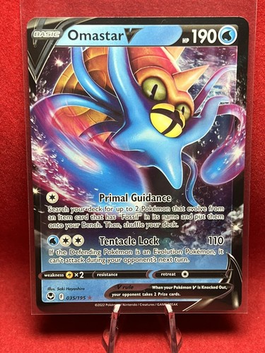 2022 Pokemon Card *Omastar V* Silver Tempest Set 035/195 2022 Pokemon Card *Omastar V* Silver Tempest Set 035/195