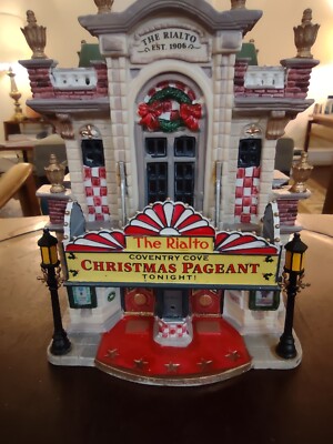 Lemax Coventry Cove The Rialto Theater Christmas Pageant Porcelain Building