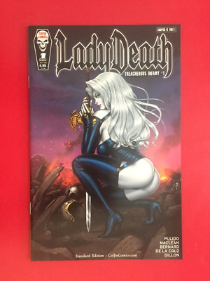 LADY DEATH TREACHEROUS INFAMY #1 Standard (NM) RICHARD ORTIZ Cover La Muerta