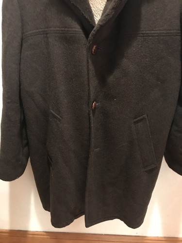GREAT WESTERN Cowboy Brown WOOL TWEED Coat Jacket Mens 40 Alpaca Collar