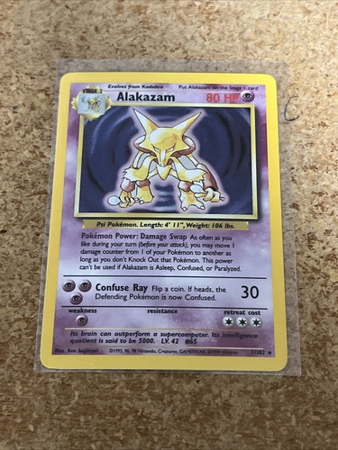 英語版初期　ポケモンカード　Alakazam shadowless holo 英語版初期 ポケモンカード Alakazam shadowless holo 1999 Pokemon