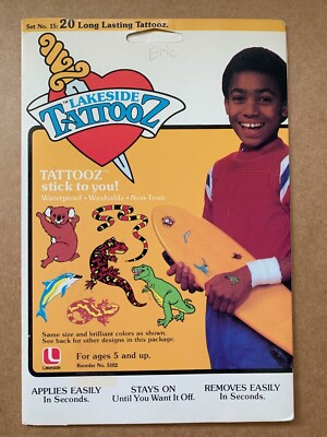 Vintage Lakeside Tattooz 80's Temporary Tattoos Set #14 NEW UNUSED