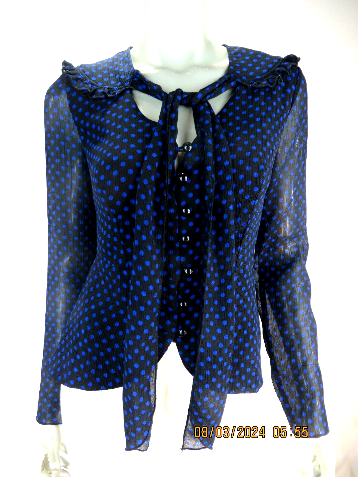ALICE TEMPERLEY FOR TARGET SZ S Polyes Black-Blue Peplum