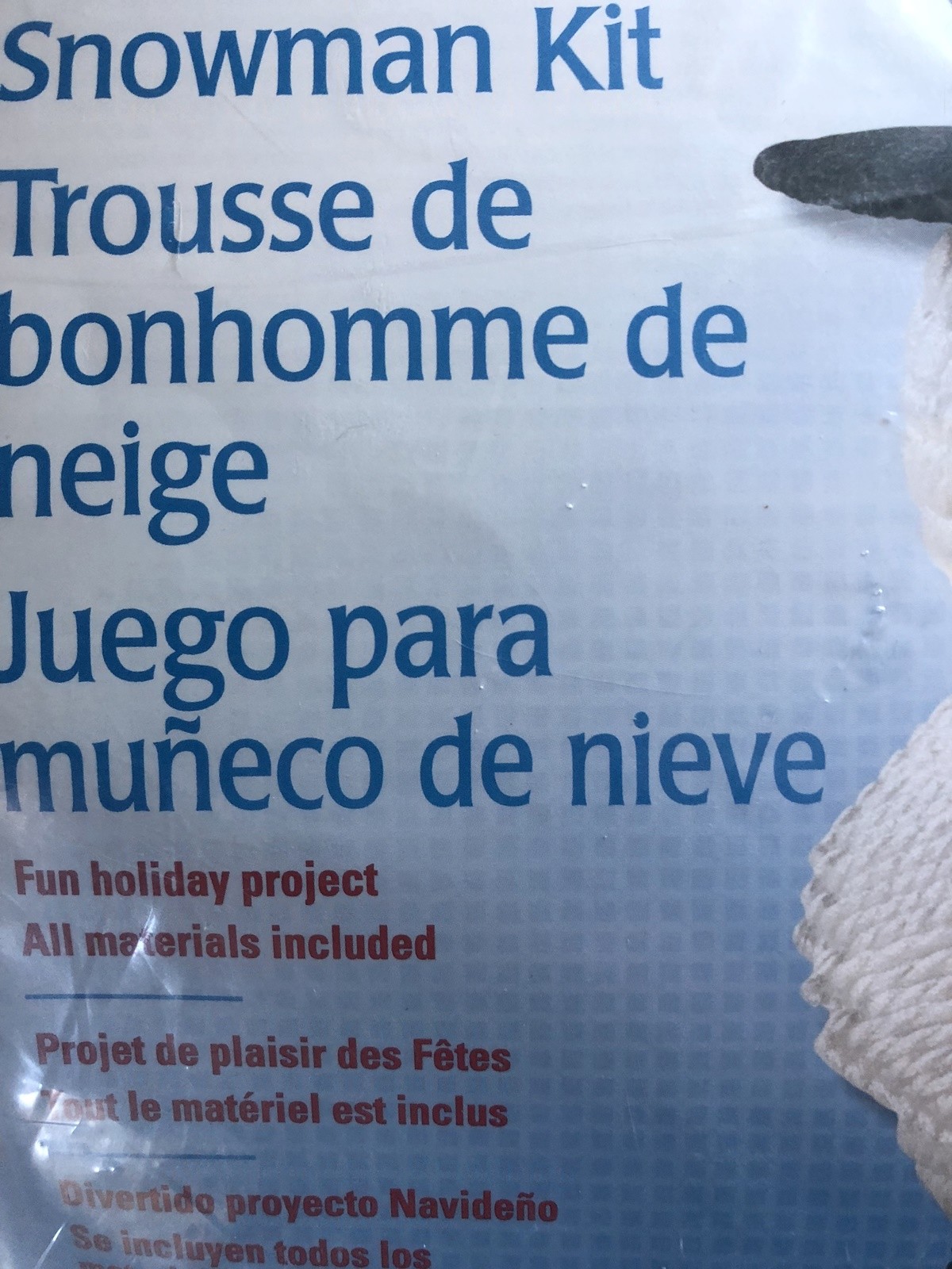 Quick Count Plastic Canvas Snowman Kit 3057351 yarn needlecraft 7.5