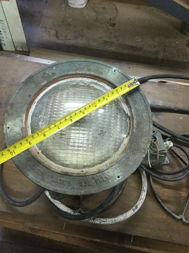 Two Large Vintage Brass SUBMERSIBLE POND FOUNTAIN LIGHTS Underwater