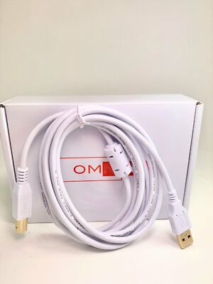 OMNIHIL 8FT-White High Speed USB 2.0 Cable for Bose Professional T4S ToneMatch