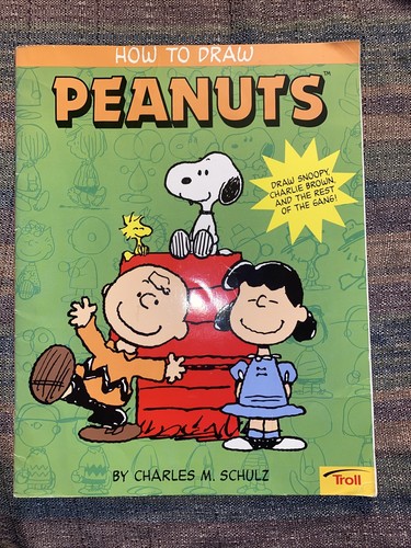 RARE, HOW TO DRAW PEANUTS, book by Charles M. Schulz; Snoopy