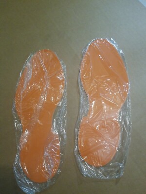 10'' x 3-1/2'' ORANGE Polyester Floor Footprints 10Ct (5 LEFT/5 RIGHT) SAFETY 