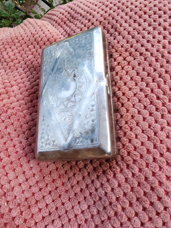 Altes Zigarettenetui GewÃ¶Lbt Etui Raucher Visitenkarten Box Nostalgie 583a