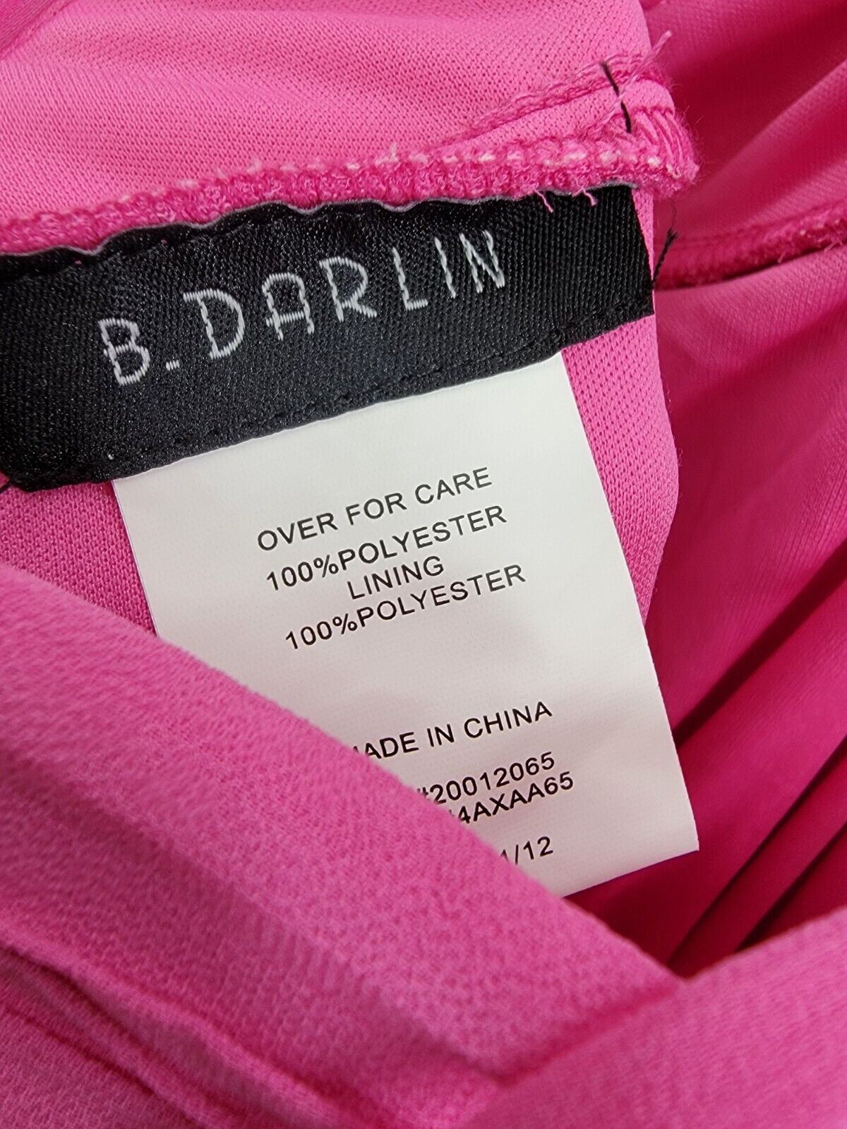 B Darlin Ruffled Lace-Up-Back Gown Juniors' 11/12 Bubblegum V-Neck Zip Closure - Picture 14 of 15