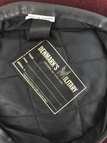 Denmark's Military beret wool Burgundy Color With Black trim Size 7 1/4-7 3/8