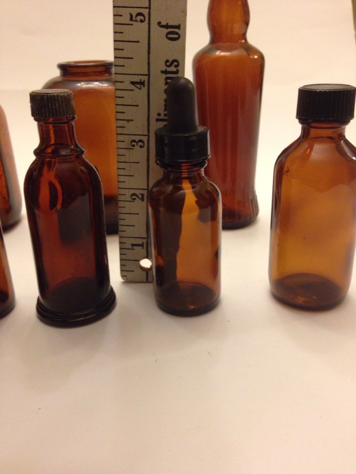 LOT OF 18 ANTIQUE VINTAGE BROWN GLASS BOTTLES