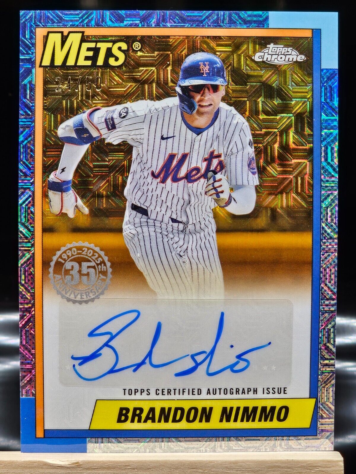 2025 Topps Series 1 Brandon Nimmo Silver Pack Chrome Mojo 2025 Topps Series 1 Brandon Nimmo Silver Pack Chrome Mojo