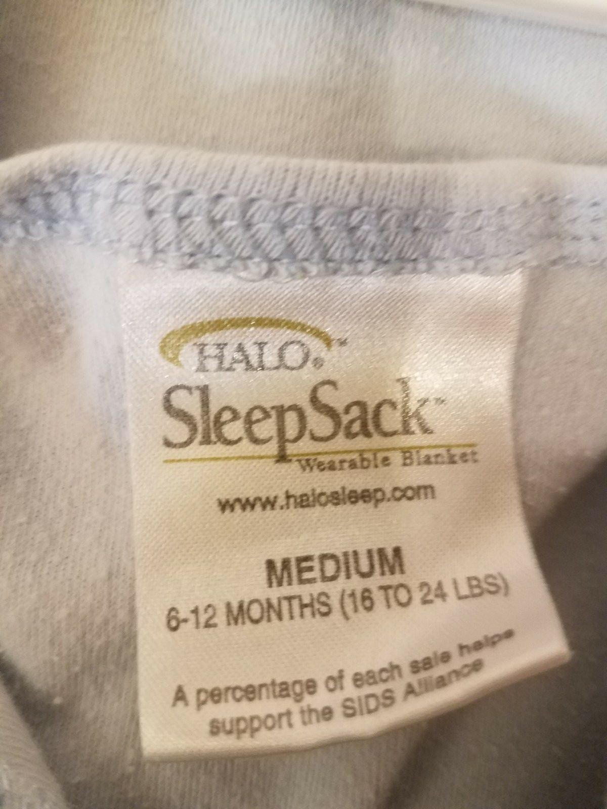 Halo Size Medium  Blue Sleepsack 6 12 months 18 24 Lbs Lightweight Knit